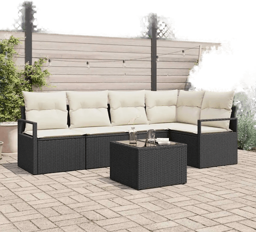 Vidaxl Sofa sett 6 pcs Svart