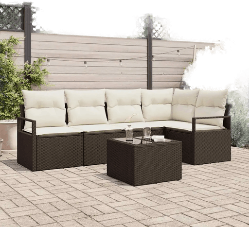 Vidaxl Sofa sett 6 pcs Brun