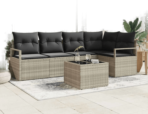 Vidaxl Sofa sett 6 pcs Lysegrå