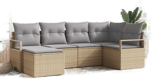 Vidaxl Sofa sett 6 pcs Beige