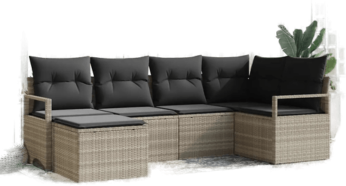 Vidaxl Sofa sett 6 pcs Lysegrå