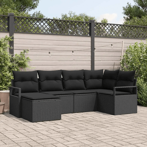 Vidaxl Sofa sett 6 pcs Svart