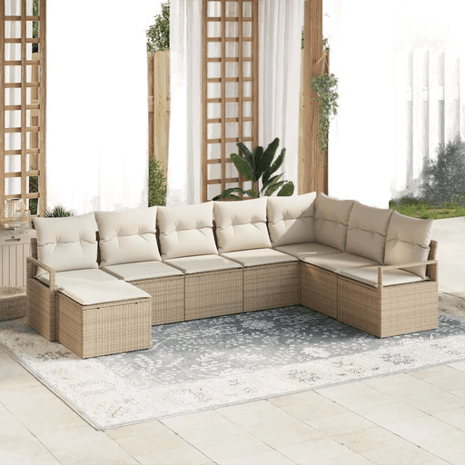 Vidaxl Sofa sett 8 pcs Beige