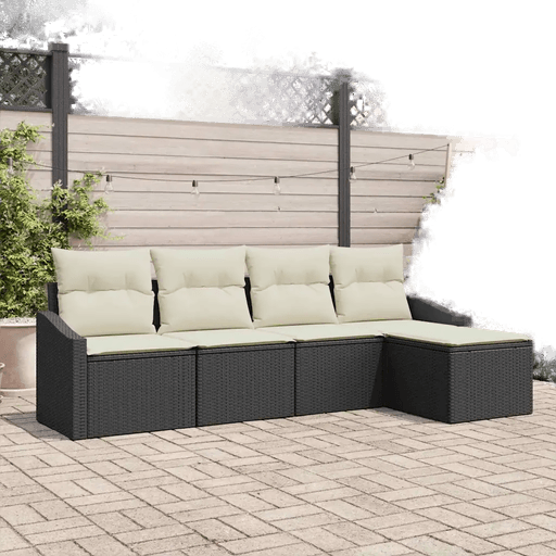 Vidaxl Sofa sett 5 pcs Svart