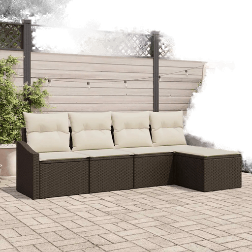 Vidaxl Sofa sett 5 pcs Brun