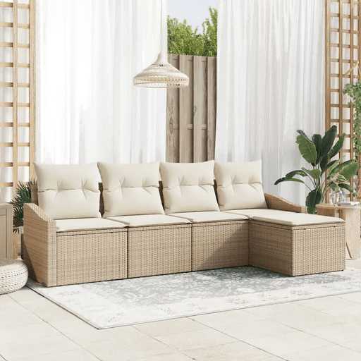 Vidaxl Sofa sett 5 pcs Beige