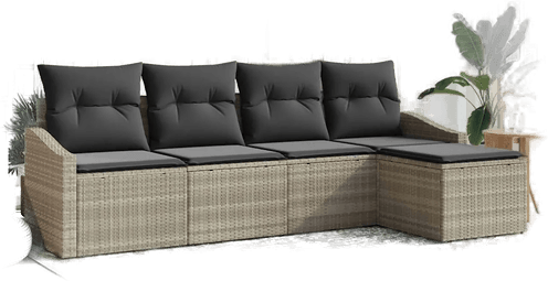 Vidaxl Sofa sett 5 pcs Lysegrå