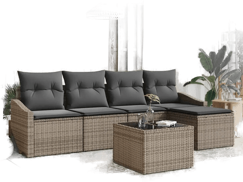 Vidaxl Sofa sett 6 pcs Grå