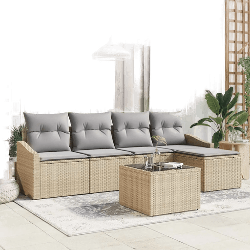 Vidaxl Sofa sett 6 pcs Beige