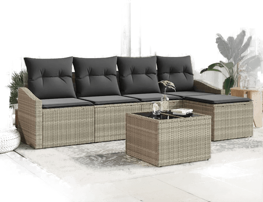 Vidaxl Sofa sett 6 pcs Lysegrå