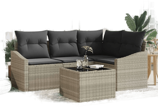 Vidaxl Sofa sett 5 pcs Lysegrå