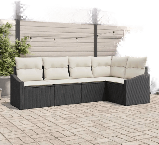 Vidaxl Sofa sett 5 pcs Svart