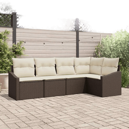 Vidaxl Sofa sett 5 pcs Brun