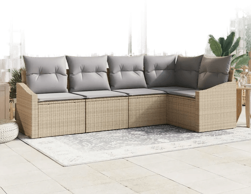 Vidaxl Sofa sett 5 pcs Beige