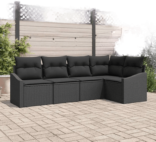 Vidaxl Sofa sett 5 pcs Svart