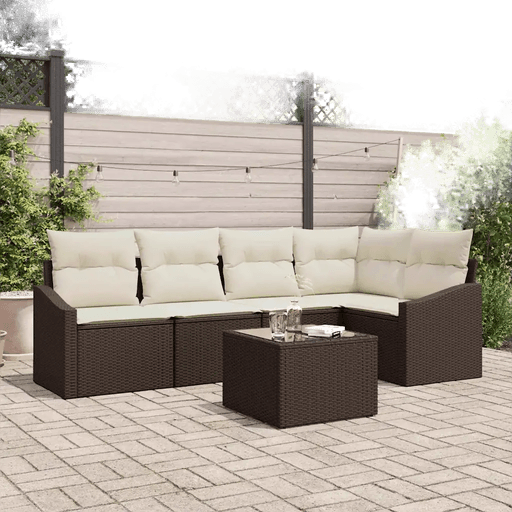 Vidaxl Sofa sett 6 pcs Brun