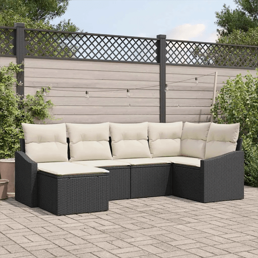 Vidaxl Sofa sett 6 pcs Svart