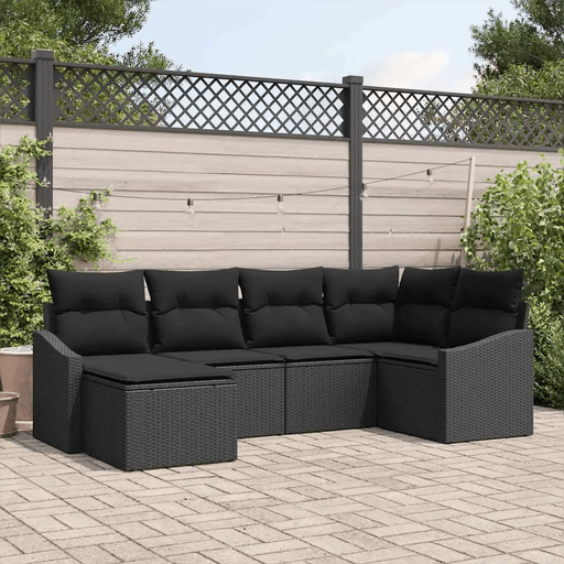 Vidaxl Sofa sett 6 pcs Svart