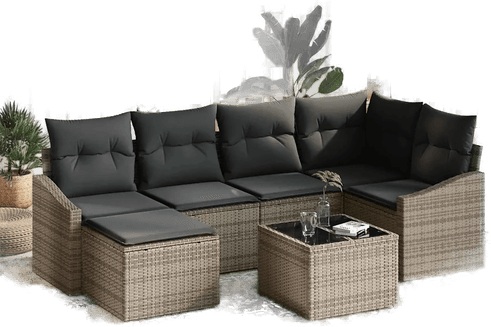 Vidaxl Sofa sett 7 pcs Grå