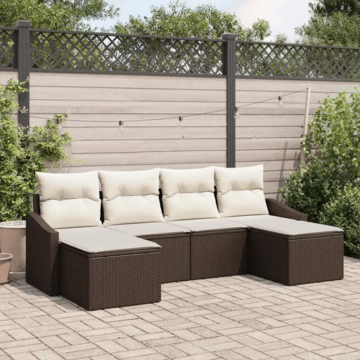 Vidaxl Sofa sett 6 pcs Brun