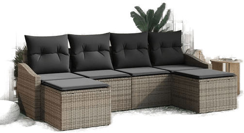 Vidaxl Sofa sett 6 pcs Grå