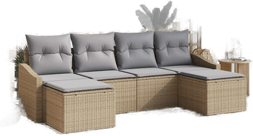Vidaxl Sofa sett 6 pcs Beige