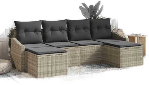 Vidaxl Sofa sett 6 pcs Lysegrå