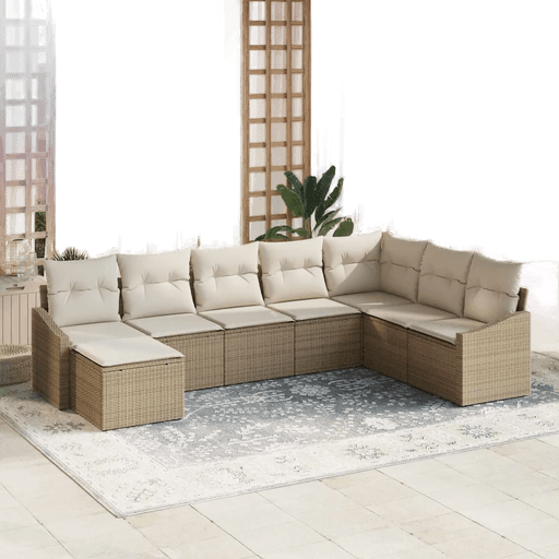 Vidaxl Sofa sett 8 pcs Beige