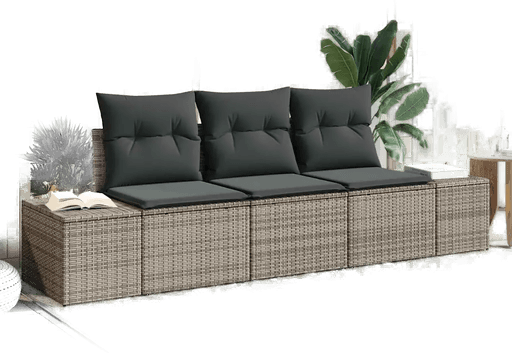 Vidaxl Sofa sett 3 pcs Grå