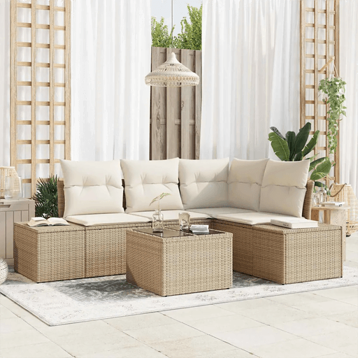 Vidaxl Hagesofa Set 5 pcs Beige