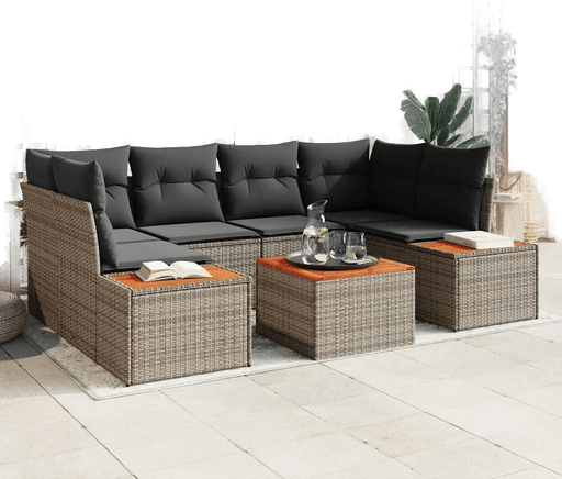 Vidaxl Hagesofa Set 6 pcs Grå