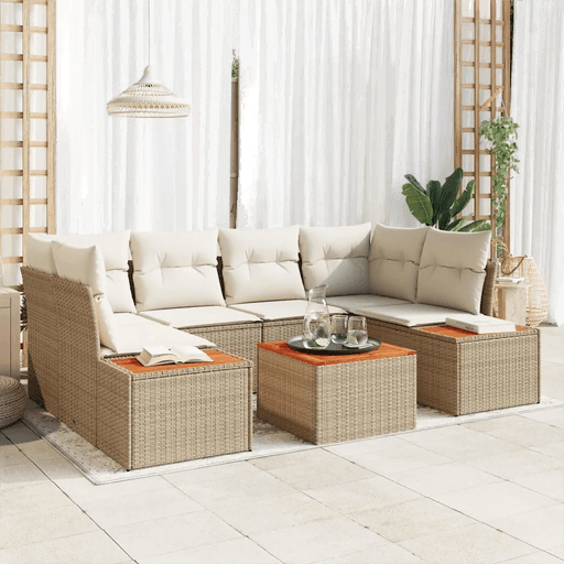 Vidaxl Hagesofa Set 6 pcs Beige