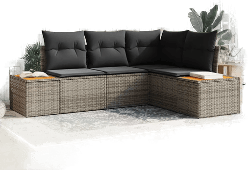 Vidaxl Hagesofa Set 5 pcs Beige