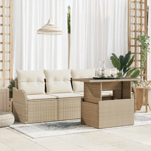 Vidaxl Hagesofa Set 5 pcs Beige