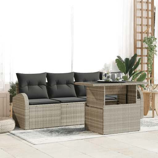 Vidaxl Hagesofa Set 5 pcs Lysegrå