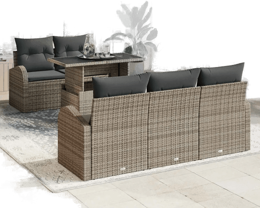 Vidaxl Hagesofa Set 6 pcs Grå