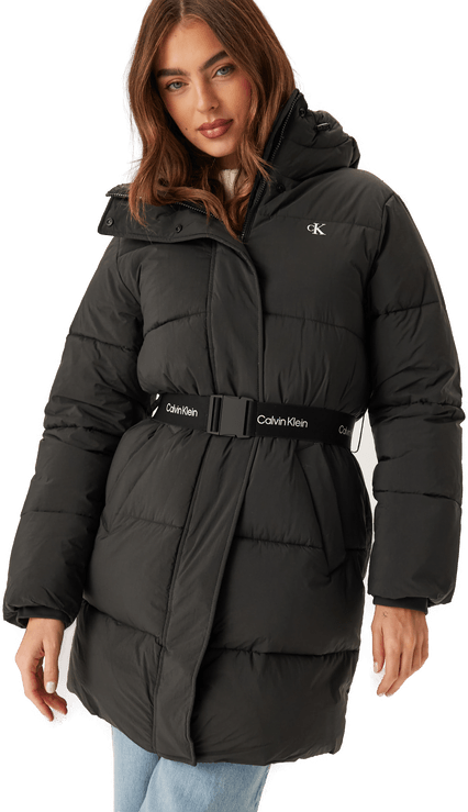 Calvin Klein Jeans Belted Midweight Long Puffer