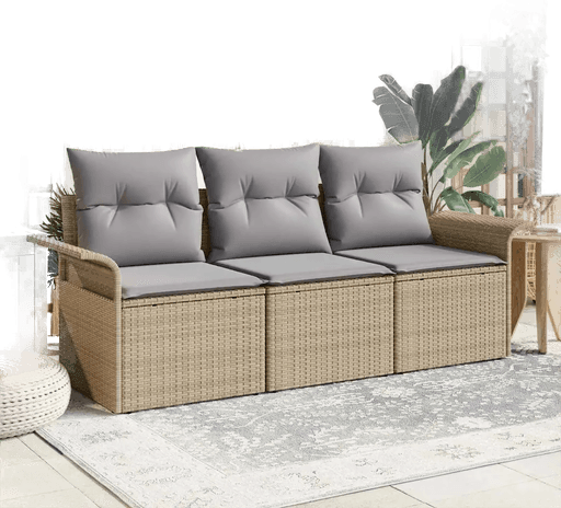 Vidaxl Hagesofa Set 3 pcs Beige