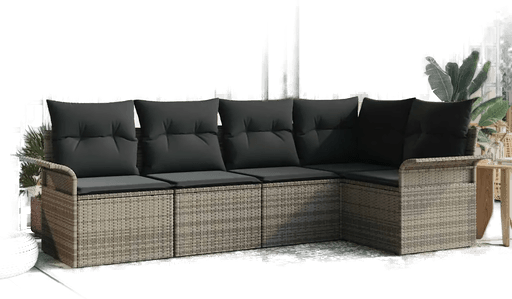 Vidaxl Hagesofa Set 5 pcs Grå