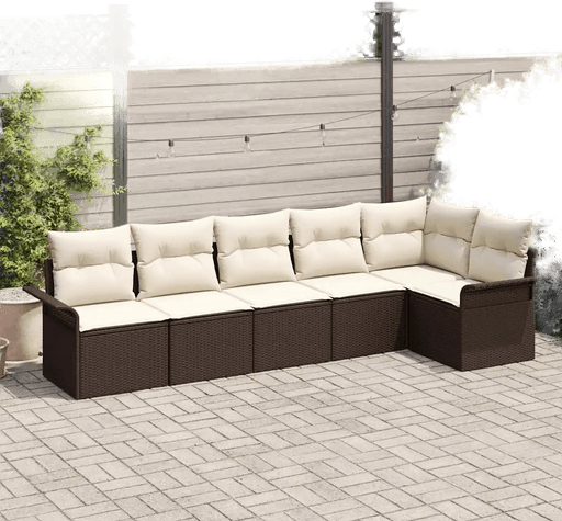 Vidaxl Hagesofa Set 6 pcs Brun