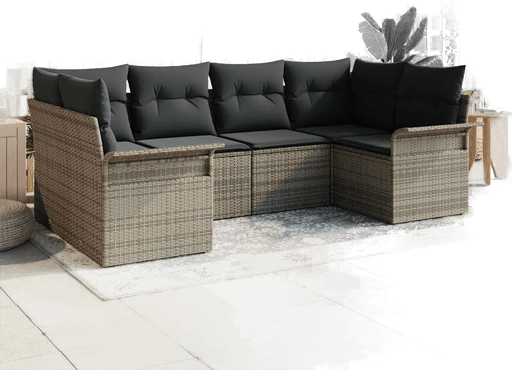 Vidaxl Hagesofa Set 6 pcs Grå