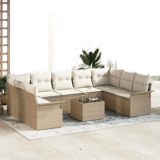 Vidaxl Hagesofa Set 10 pcs Brun