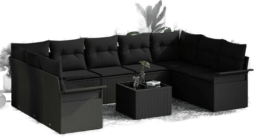 Vidaxl Hagesofa Set 10 pcs Beige