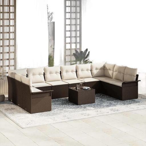 Vidaxl Hagesofa Set 11 pcs Grå