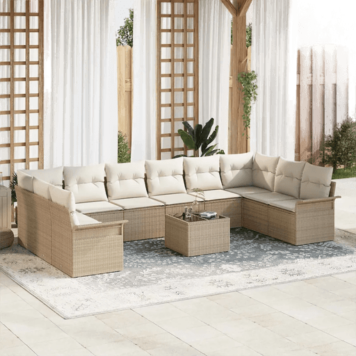 Vidaxl Hagesofa Set 11 pcs Brun