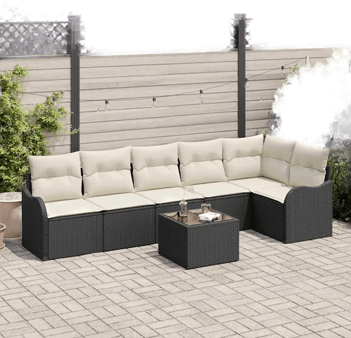 Vidaxl Hagesofa Set 7 pcs Brun