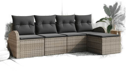 Vidaxl Sofa sett 5 pcs Grå