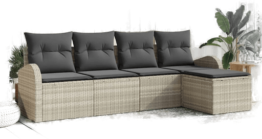 Vidaxl Sofa sett 5 pcs Lysegrå