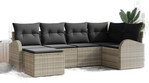 Vidaxl Sofa sett 6 pcs Lysegrå