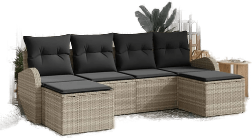 Vidaxl Sofa sett 6 pcs Lysegrå